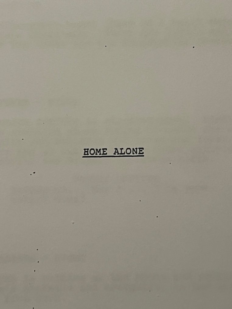 Script John Hughes ORIGINAL MOVIE SCRIPT HOME ALONE 1990 Catawiki