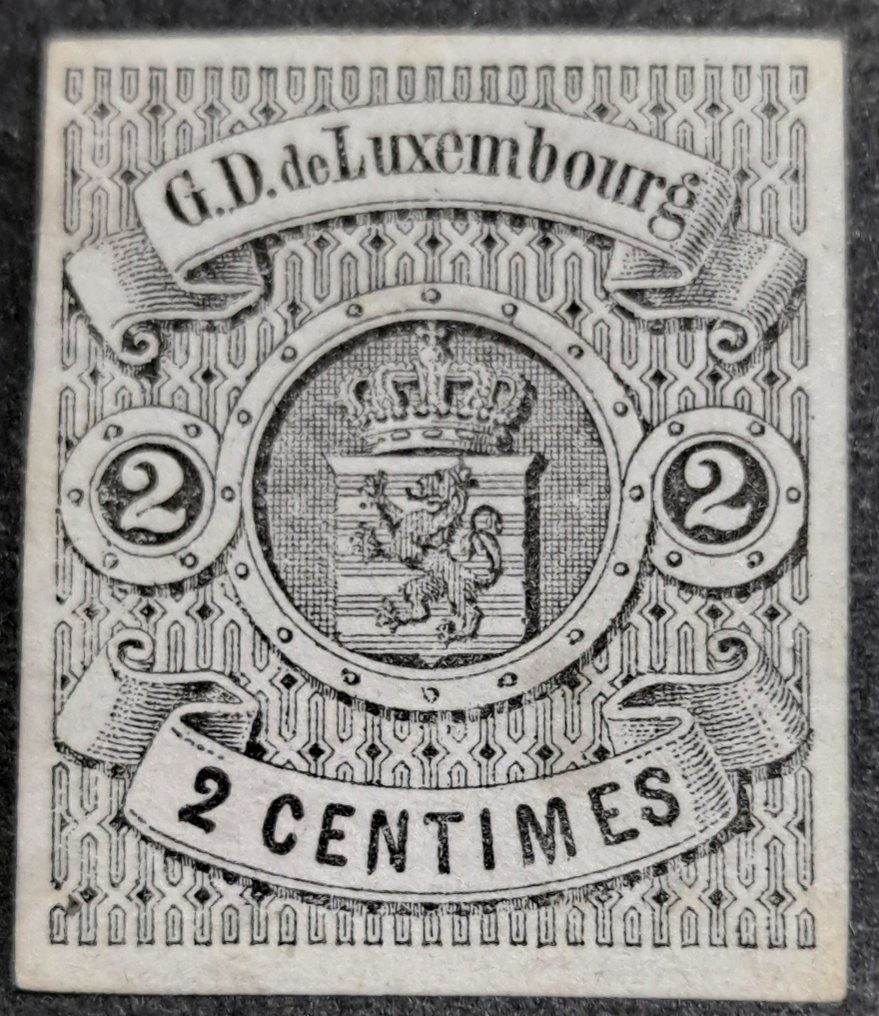 Luxemburg 1860 Luxemburg 1860 2 centimes wapenschild Michel 4