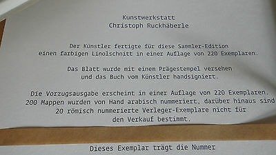 Signed; Christoph Ruckhäberle Kunstwerkstatt Collectors Edition