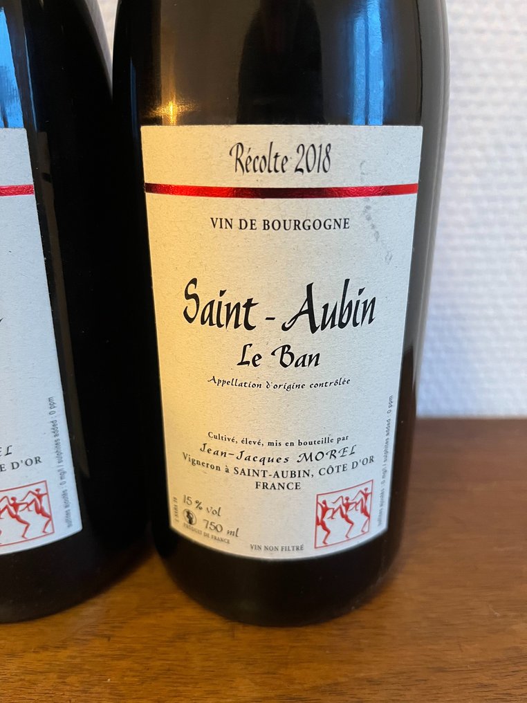 2018 Jean Jacques Morel "Le Ban" Saint Aubin 2 Botellas
