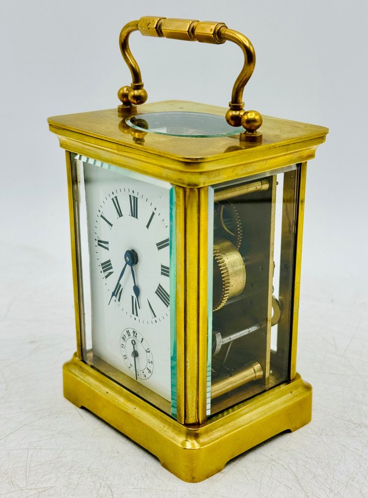 Table/desk clock - Carriage clock - Brass - 1850-1900 - Catawiki