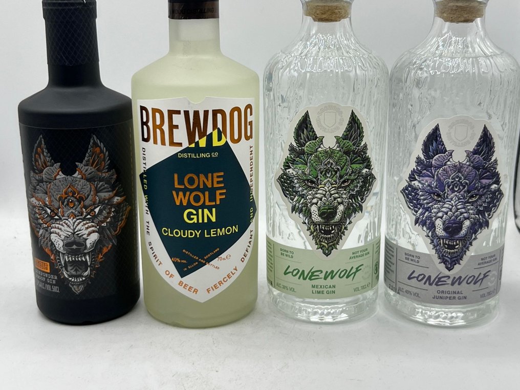 Lone Wolf Brewdog Cloudy Lemon, Lime Gin, Juniper + Gunpowder proof