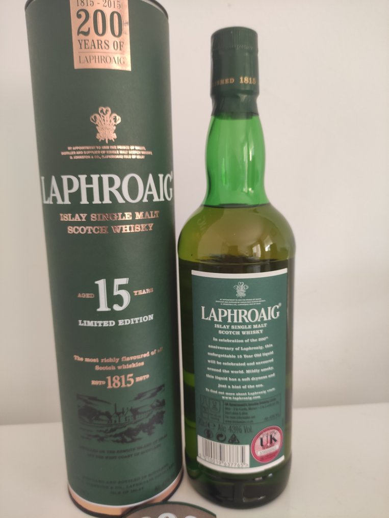 Laphroaig 15 years old - 200 Years of Laphroaig - Original bottling ...