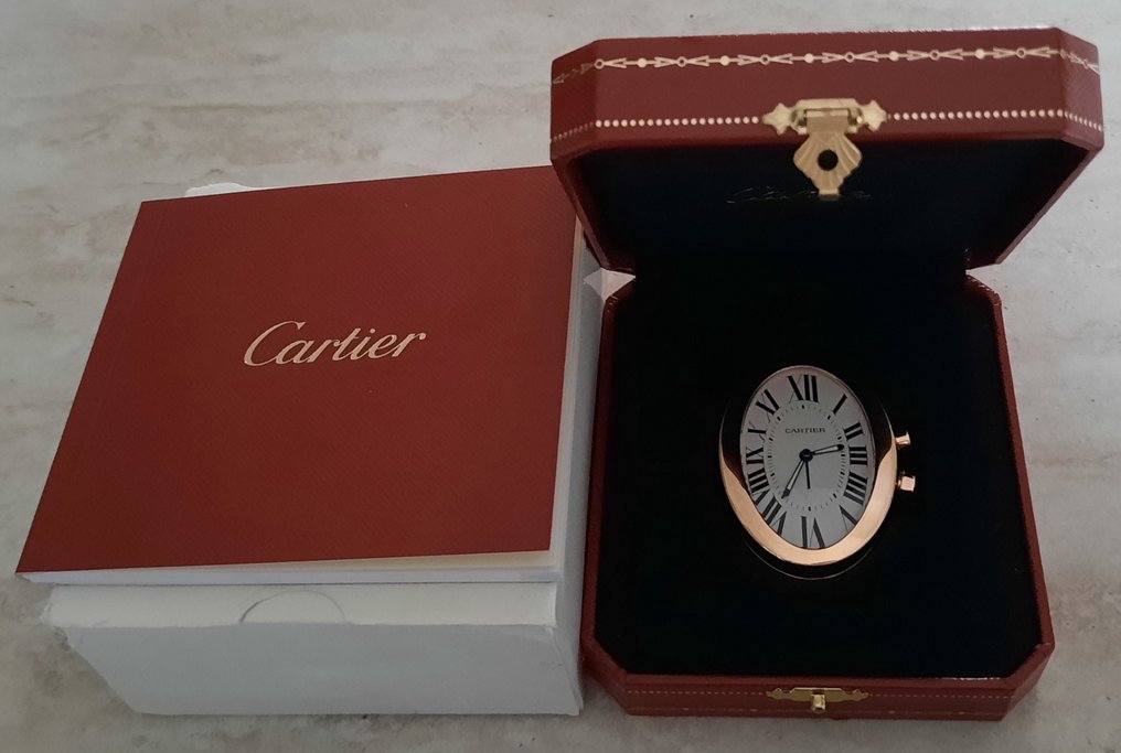 Table/desk clock - Travel clock - Cartier Swiss Made 3111, Santos ...