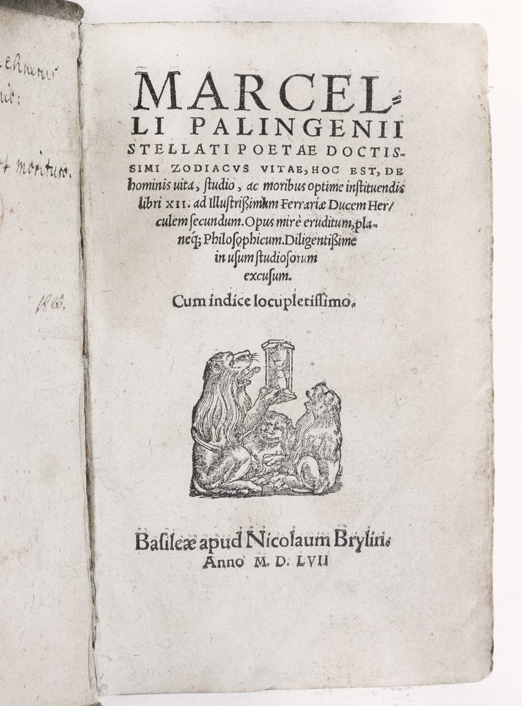 Marcello Palingenio Zodiacus Vitae 1557 Catawiki