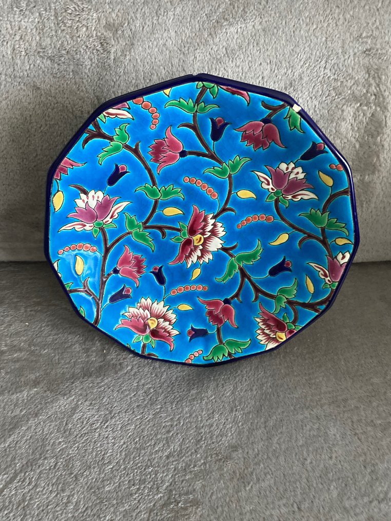 Longwy, émaux de Longwy Assiette bleu profond Céramique Catawiki
