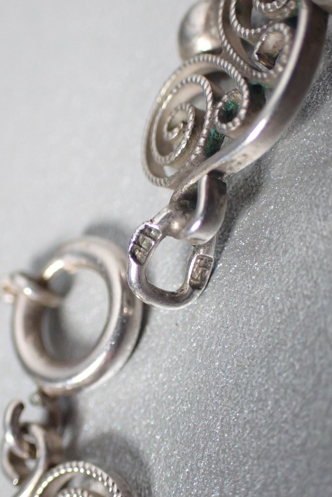 Gustave Hauber Schwäbisch Gmünd Spiralen collier Bauhaus Era 835