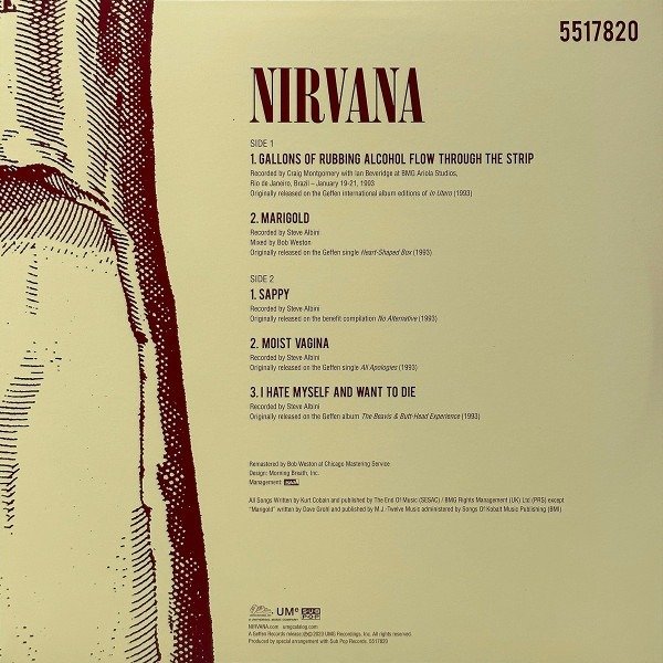 Nirvana - in utero - Vinyl record - 180 gram, Reissue, Remastered ...