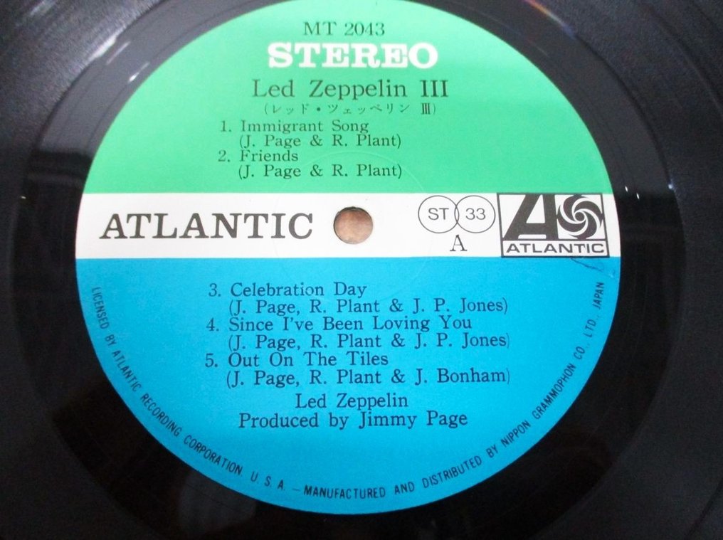 Led Zeppelin III (Japanese Rare 1st Pressing 1970 With OBI) LP 1a