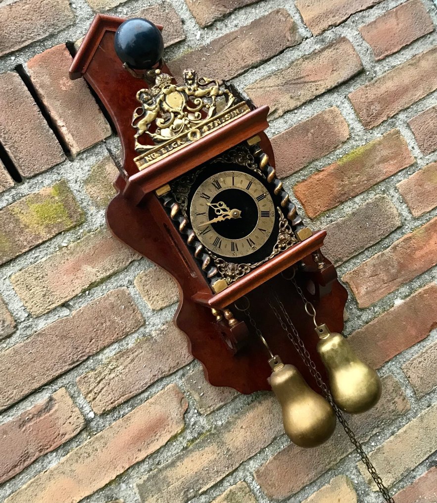 Wall clock Zaandam/Zaanse clock Brass, Glass, Iron (cast/wrought