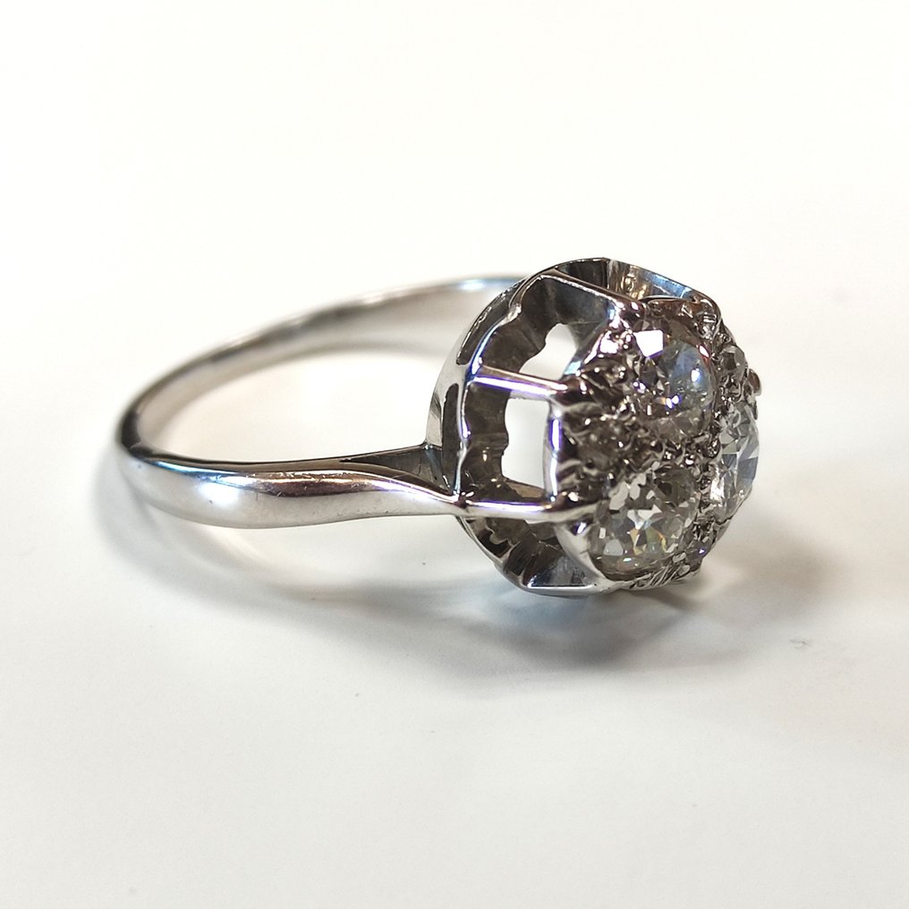 750 Oro bianco Diamanti Anello Diamante Catawiki