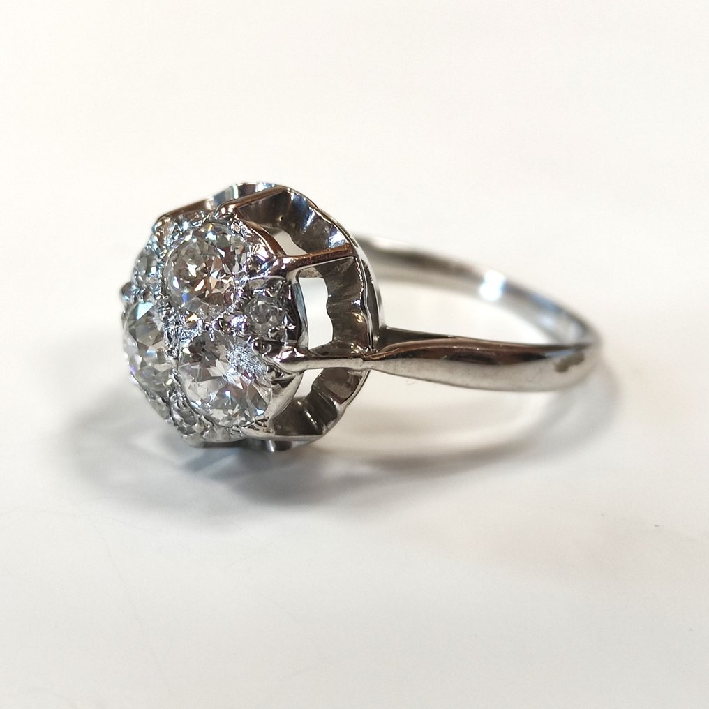 750 Oro bianco Diamanti Anello Diamante Catawiki