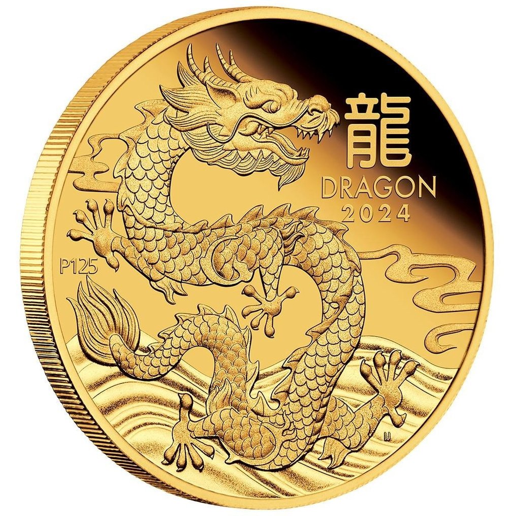 Australia. 15 Dollars 2024 Perth Mint Lunar III Jahr des Drachen 1/10