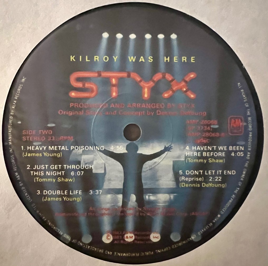 Styx Kilroy Was Here / Paradise Theatre 2 X 1st JAPAN PRESS NM & MINT Múltiples títulos