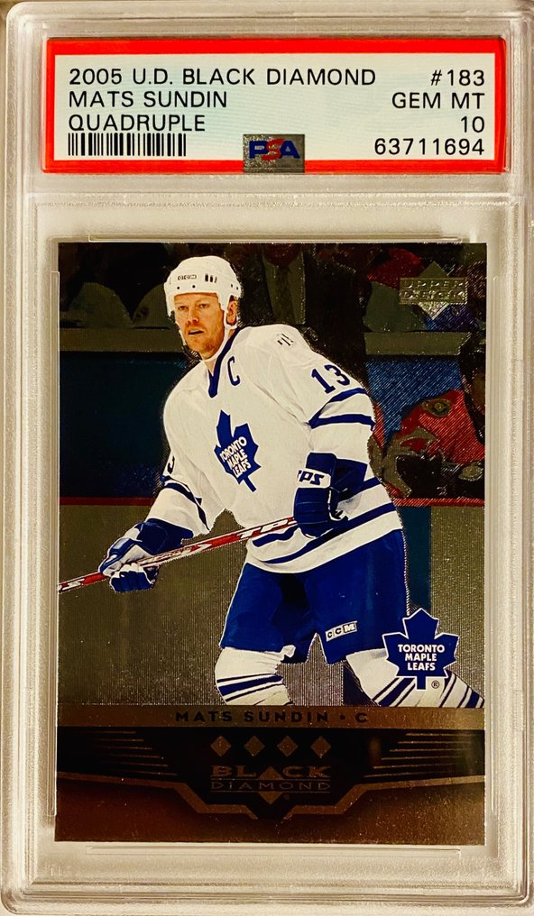 2005 Upper Deck Black Diamond Mats Sundin 183 1 Graded card