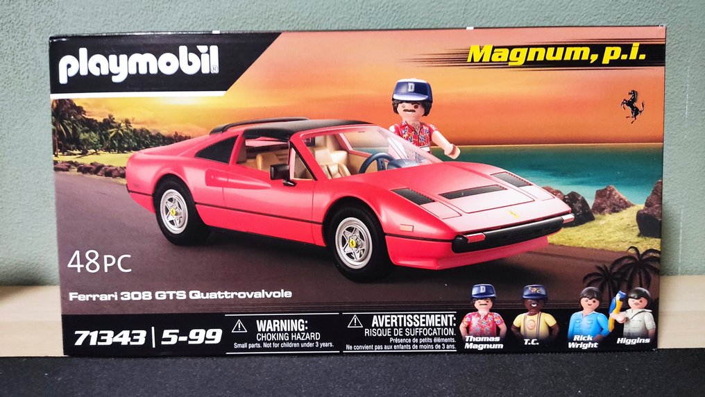 Playmobil. Magnum et sa Ferrari 308 GTS en miniature