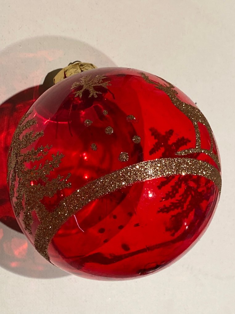 Kerstbal ornament ED Europa 12 transparante glazen kerstballen met