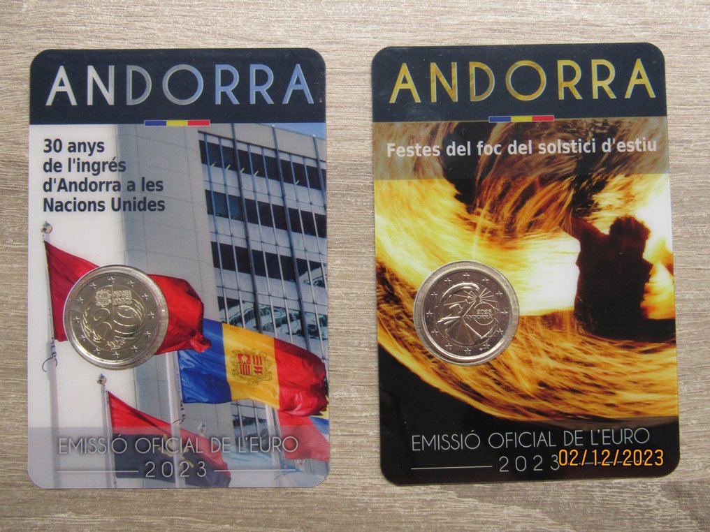 2022 - ANDORRA - 1,25 EURO - 2 MONEDAS - BLISTER