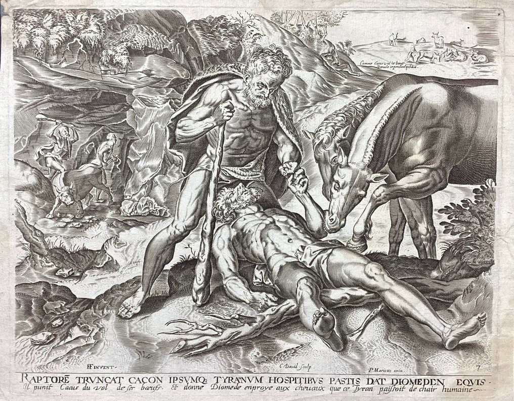 Frans Floris, inc. Charles David (1595ca.1631?) Ercole cattura le