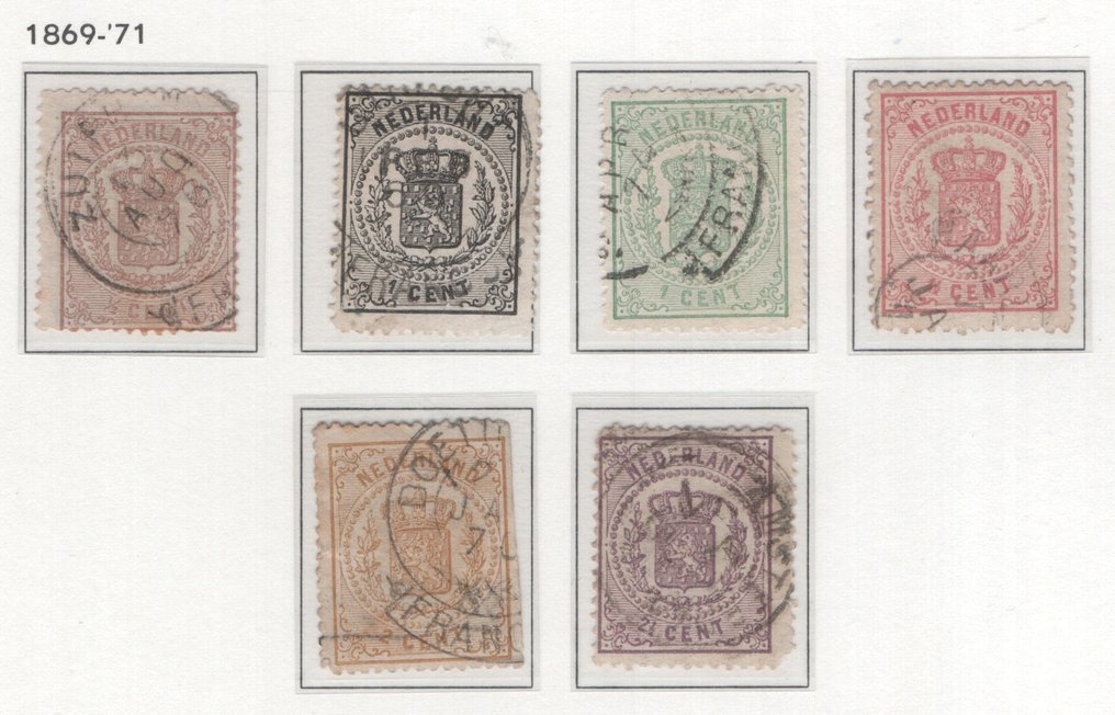 Netherlands 1869/1896 - King Willem III - Queen Wilhelmina - Coat of ...