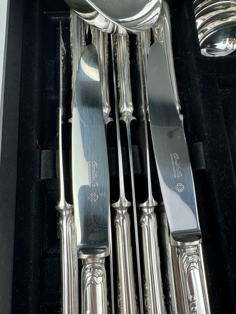 RU-6000　クリストフル　マルリー　テーブルナイフ　シルバーコーティング RU-6000 クリストフル マルリー テーブルナイフ シルバー