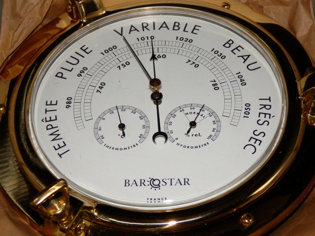 Barostar Barometer Brass, Wood Catawiki