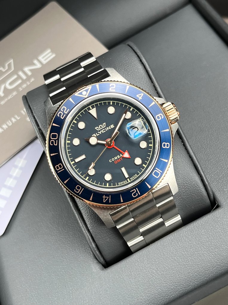 Glycine NO RESERVE PRICE Combat Sub GMT Date GL1057 Uomo