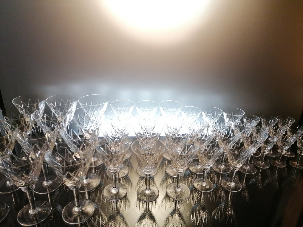Verrerie de Boussu - Servizio di bicchieri (54) - Ampio servizio art deco  per 12 persone - Cristallo, Vetro - Catawiki