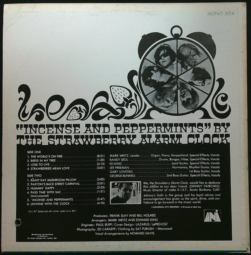 Strawberry Alarm Clock (Psychedelic Rock) Incense And Peppermints (USA 1967 Mono 1st pressing