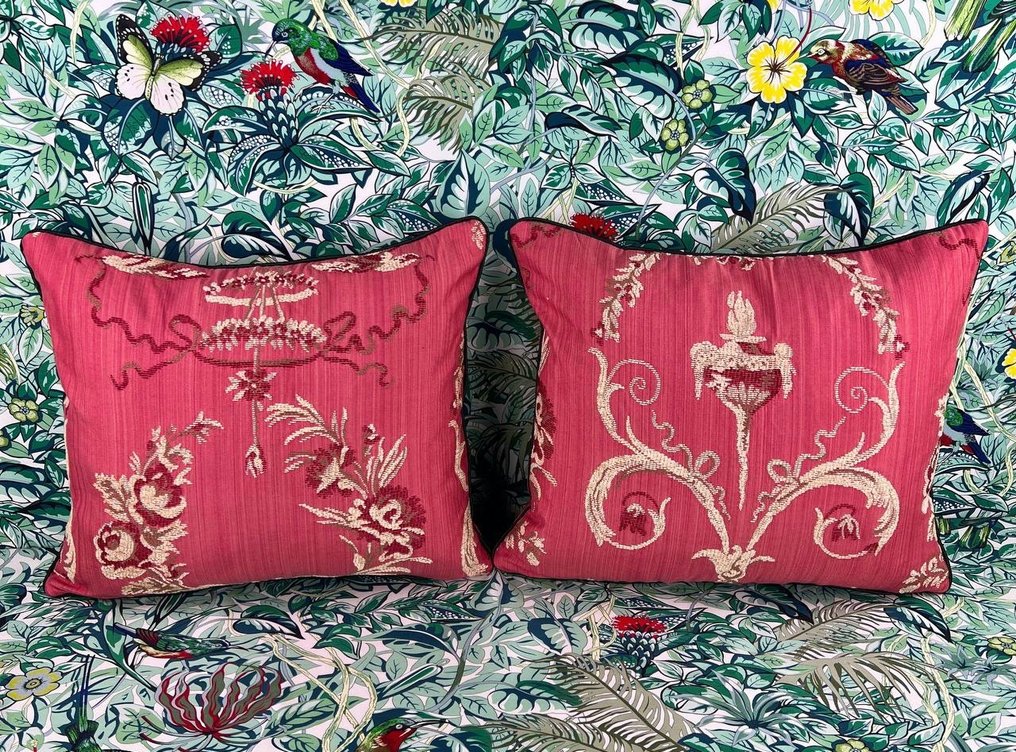 New pair of cushions made with Zoffany fabric Cushion Catawiki