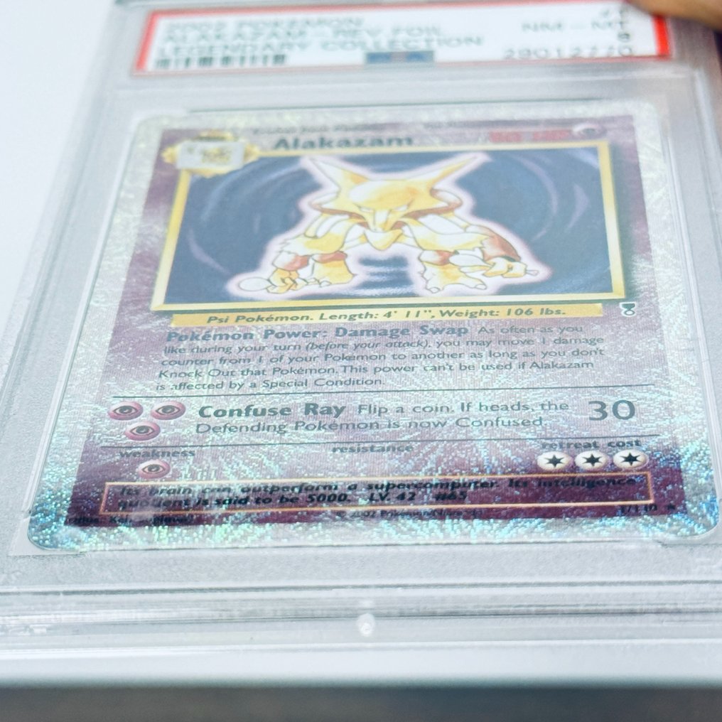 Alakazam Reverse Holo Legendary Collection 1/110 Graded card PSA 8