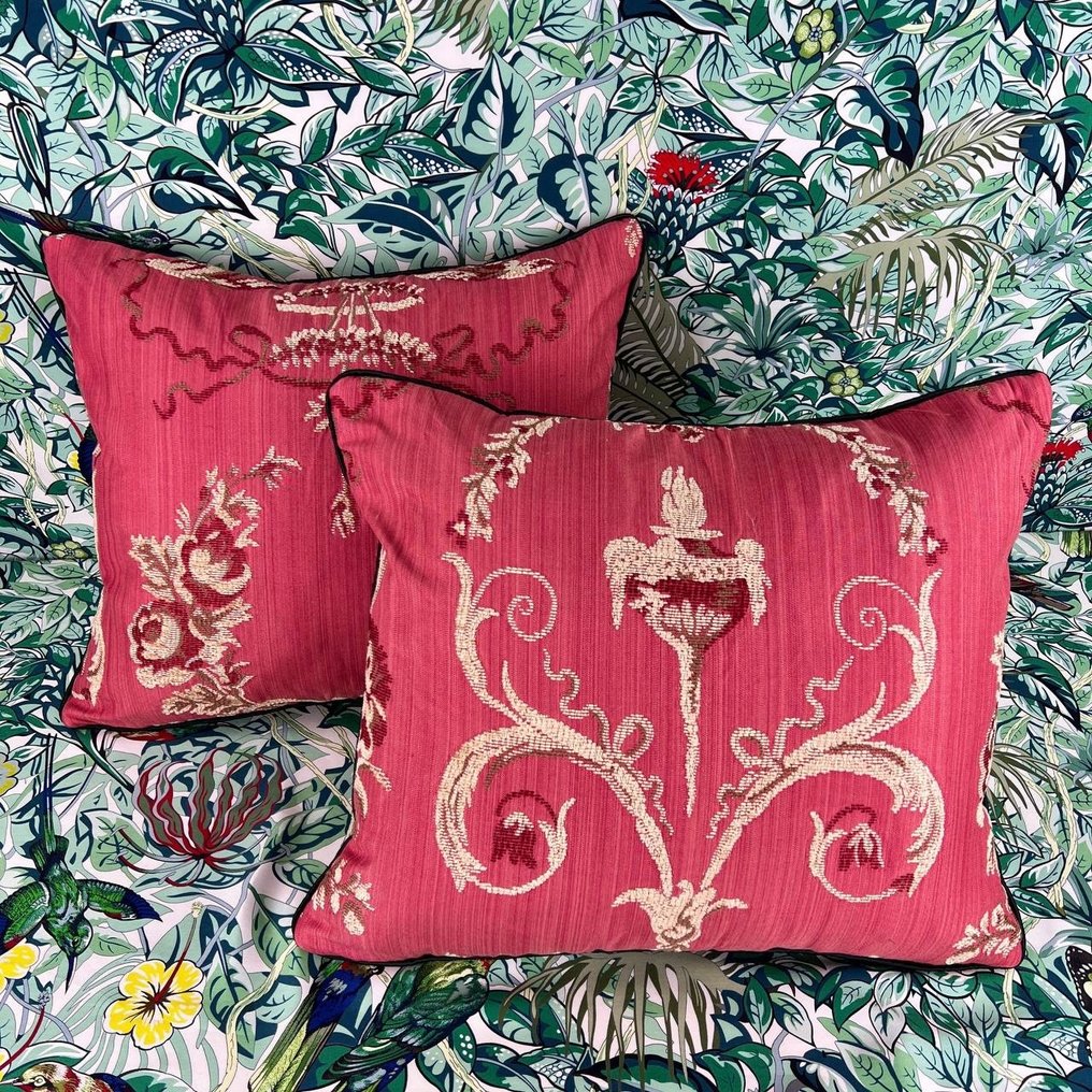 New pair of cushions made with Zoffany fabric Cushion Catawiki
