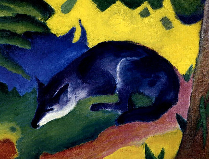 Franz Marc (after Blauschwarzer Fuchs (1911) licensed offset print 1990s Catawiki