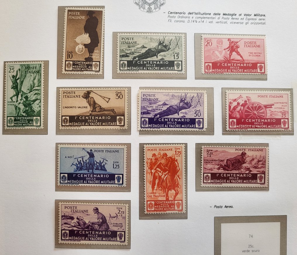 Italia Regno - 1934 Medaglie Al Valor Militare,serie - Catawiki