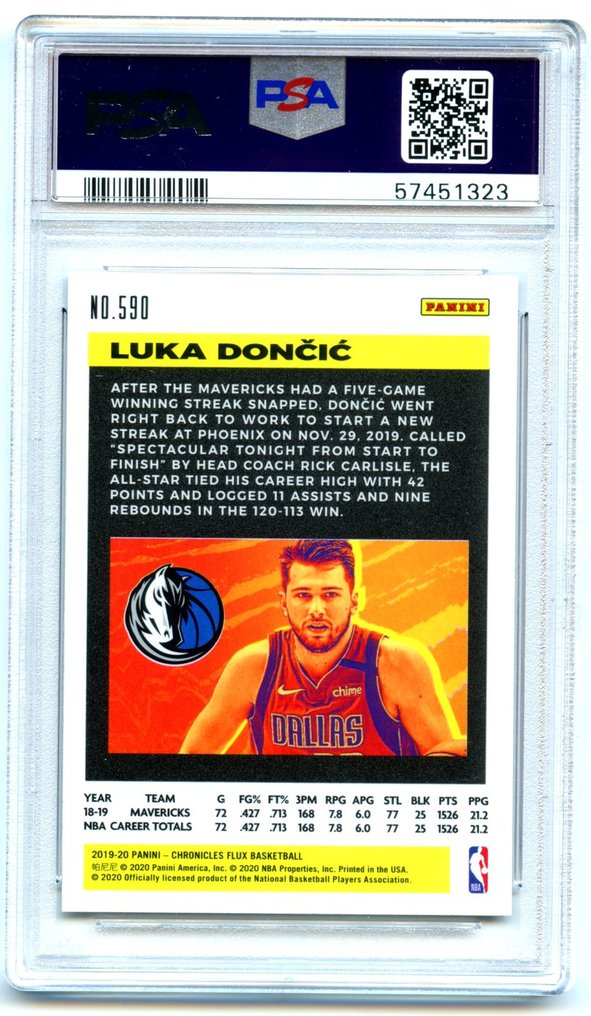 2019 Panini Chronicles 590 Luka Doncic Flux PSA 10 Catawiki