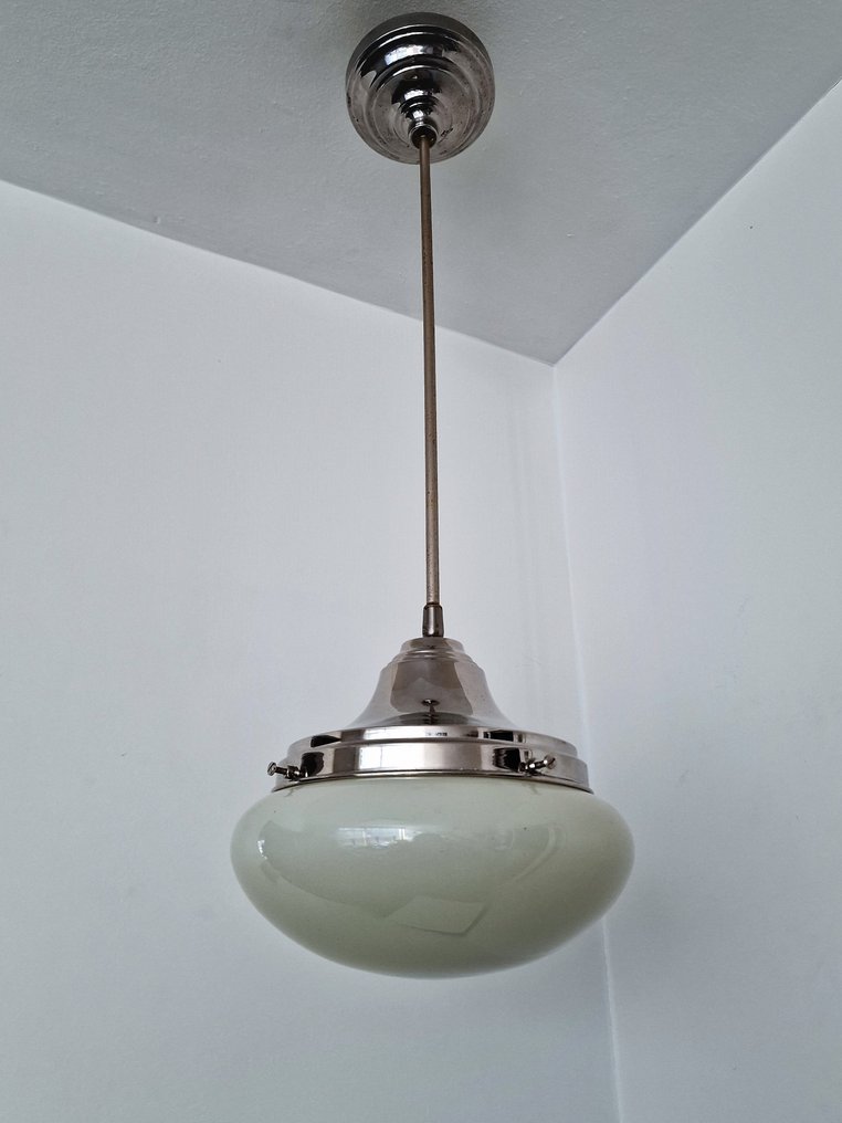 Læne vil beslutte modvirke Art Deco mælkeglas Hollandsk Skole lampe stang lampe - - Catawiki