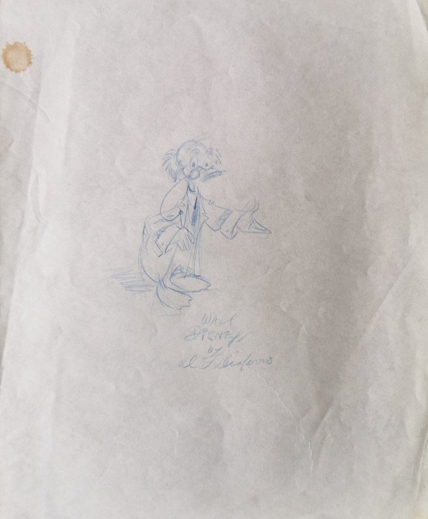 Ludwig von Drake Signed Original Pencil Drawing by Al Catawiki