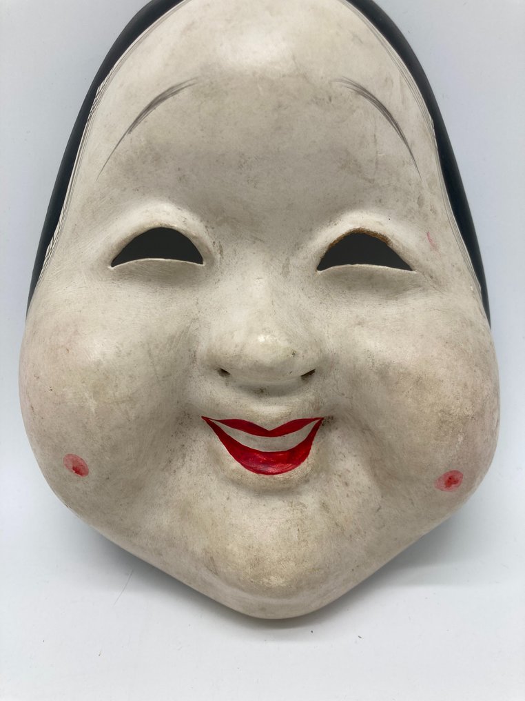 Otafukuお多福 maske - Papmache - Japansk maske - - Catawiki