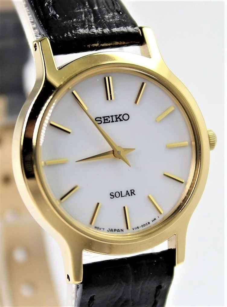 Seiko - Solar Gold Plated - V115-0BS0 - Women - - Catawiki
