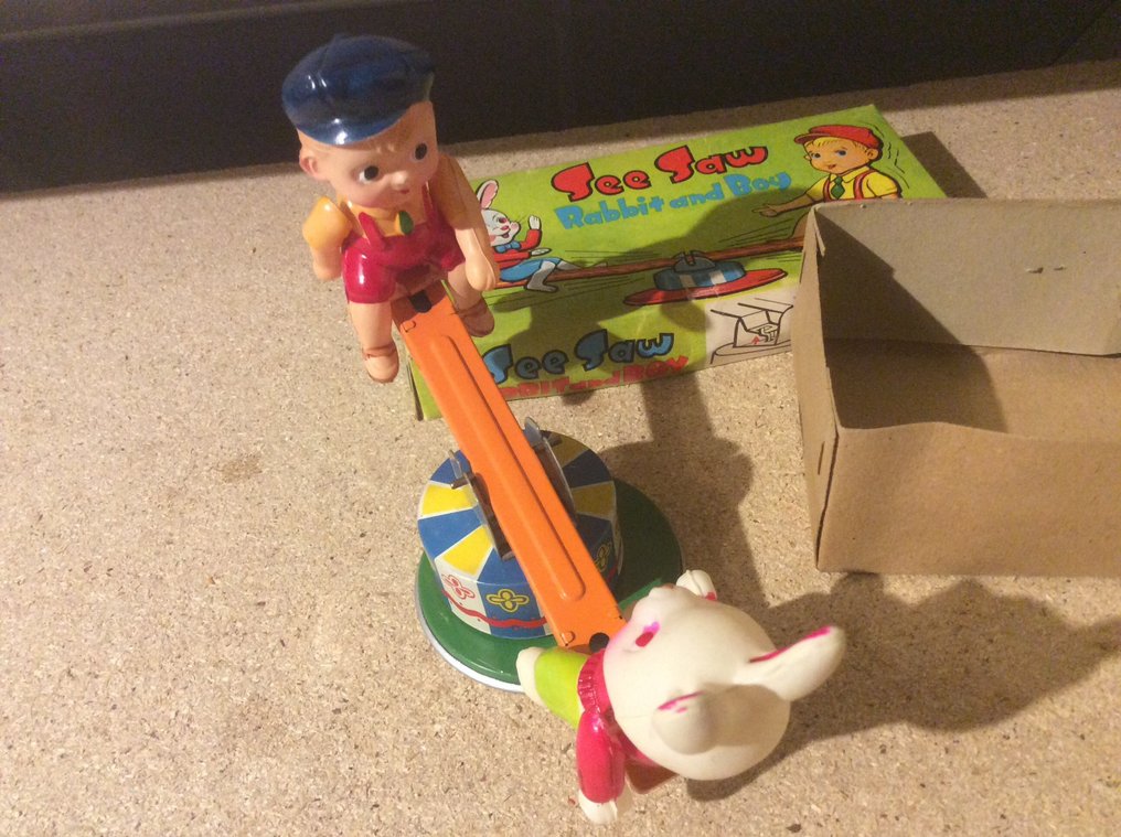 Shimazaki SEE SAW Rabbit and Boy 19501959 Japan Catawiki