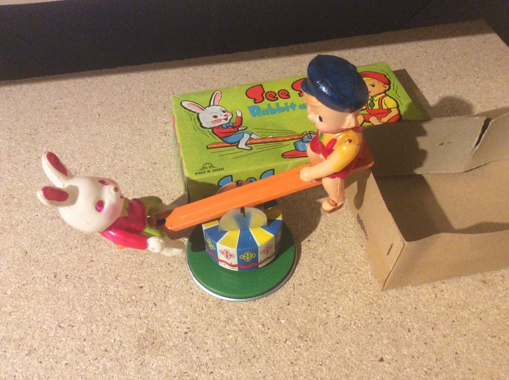 Shimazaki SEE SAW Rabbit and Boy 19501959 Japan Catawiki