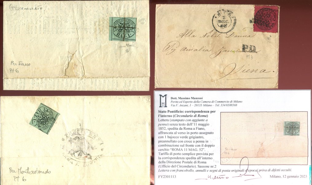 Italian Ancient States - Papal State 1852/1868 - 2 - Catawiki