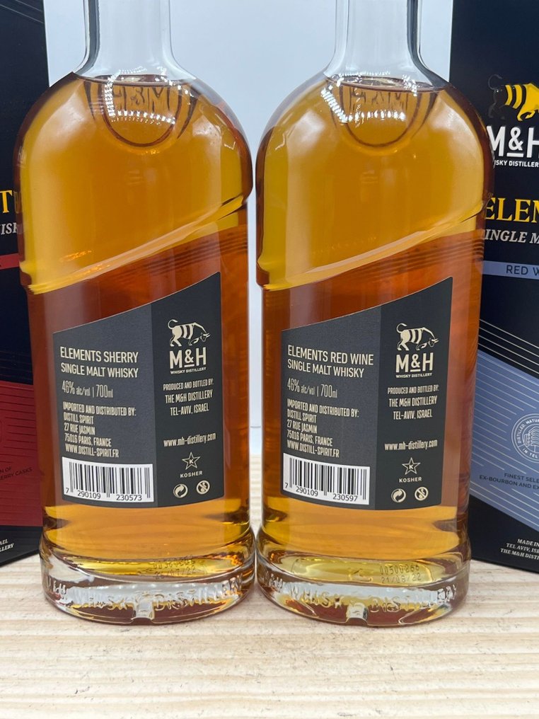 M&H Elements Sherry Cask & Red Wine Cask 70cl 2 bottles Catawiki