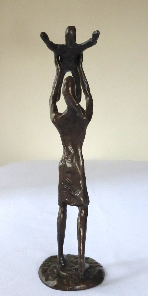 lavendel medley steenkool Groot Bronzen Beeld Moeder met Kind - 25 cm - Brons - Catawiki