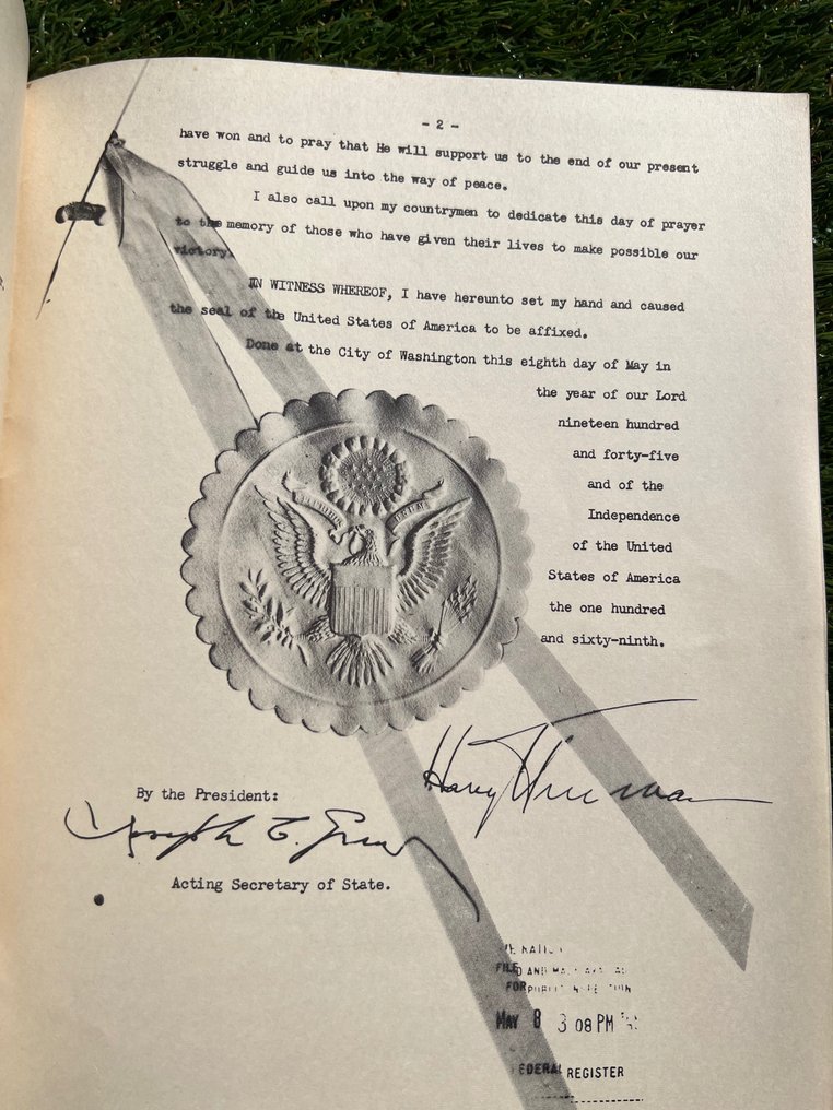 Germany - Rare OFFICIAL Facsimiles of Germany Unconditional Surrender ...