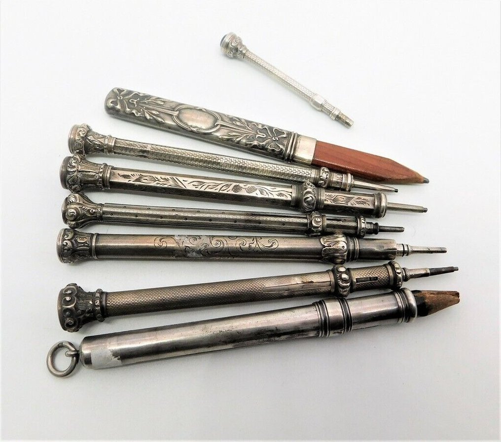 antique mechanical pencils / pencils (8) .925 silver Catawiki