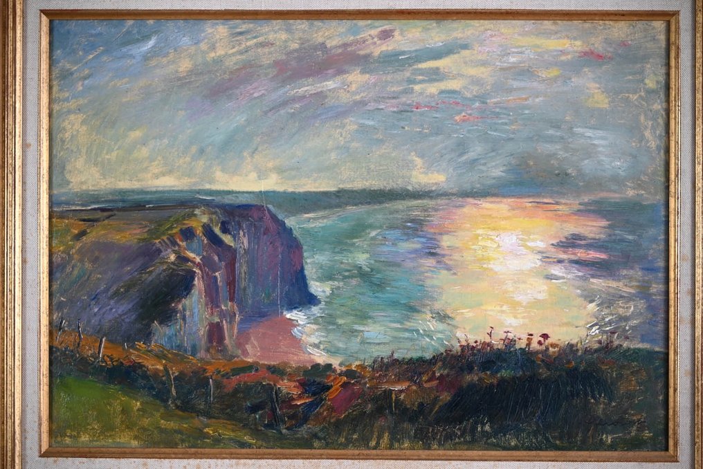 RaimondLouis Lecourt (18821946) Falaises au couchant Catawiki