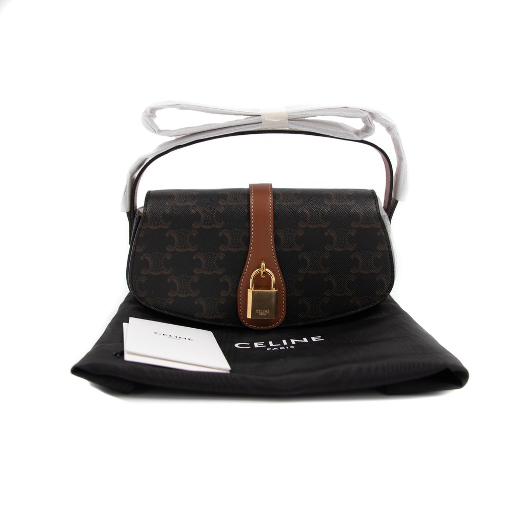 Celine - Tabou Triomphe Canvas and Calfskin Clutch on Strap