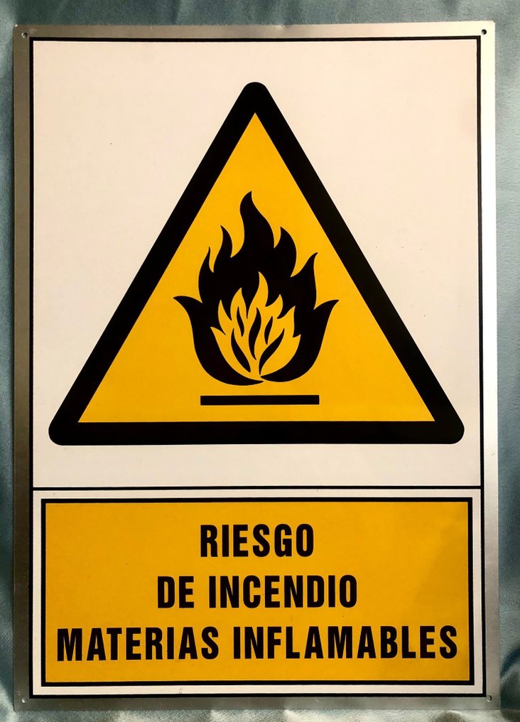 Sign Danger ! Fire Risk ! Intoxication Risk ! Flammable Catawiki