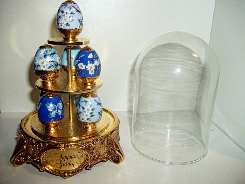 House of Fabergé Sapphire Garden Imperial Egg Collection 22 Carat